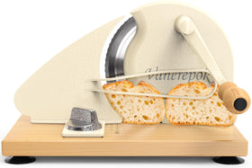 Vanerepok Upgrade Manual Bread Slicer with scale for precise, even slices every time.