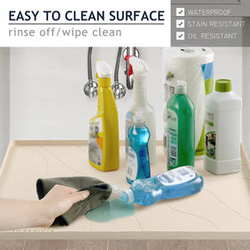 Vangostella flexible fit under-sink mat fits standard 36-inch cabinets