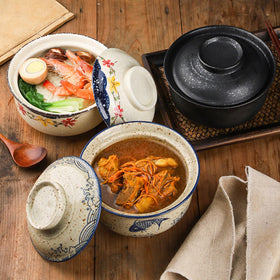 VanEnjoy large-capacity ramen bowl ready for noodle-rich meals.