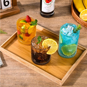 VANKUTL hobnail set shown as versatile décor and table glassware.