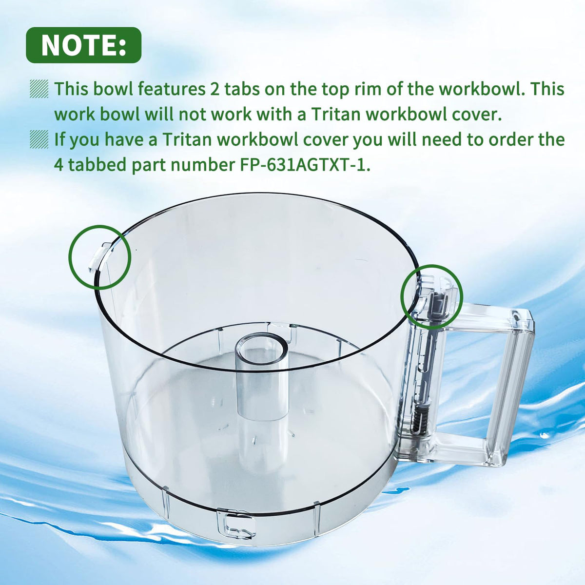 Close-up of Vanshly two-tab top rim locking design