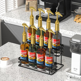 Vantimo gift-ready syrup rack highlights elegant design for coffee enthusiasts.