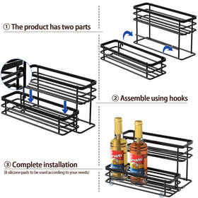 Vantimo two-layer display shelf optimized for bottles, olive oil, and dressings.