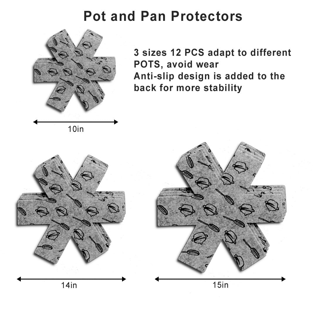 Vanwychen pan dividers with spider design fit curved pots for secure, scratch-free stacking.