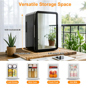 VANZBON compact fridge suitable for bedroom or office storage.