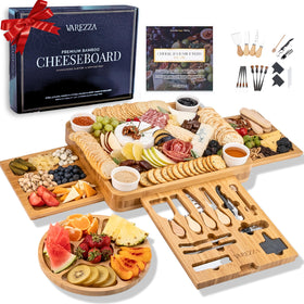VAREZZA Charcuterie Boards Set centerpiece on table for stylish entertaining.