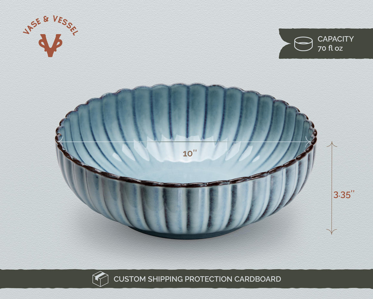 Vase and Vessel Tidal set of 2 for versatile serving.