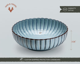 Vase and Vessel Tidal set of 2 for versatile serving.