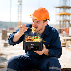 VASG 2026 lunch box in car or office demonstrating versatile warming