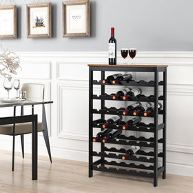 VASMIA 7-tier wine storage racks side view emphasizes efficient display and bottle access