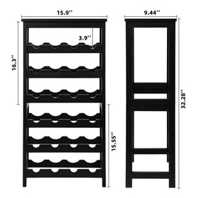 VASMIA assembly-ready wine rack shown with included hardware and instructions.