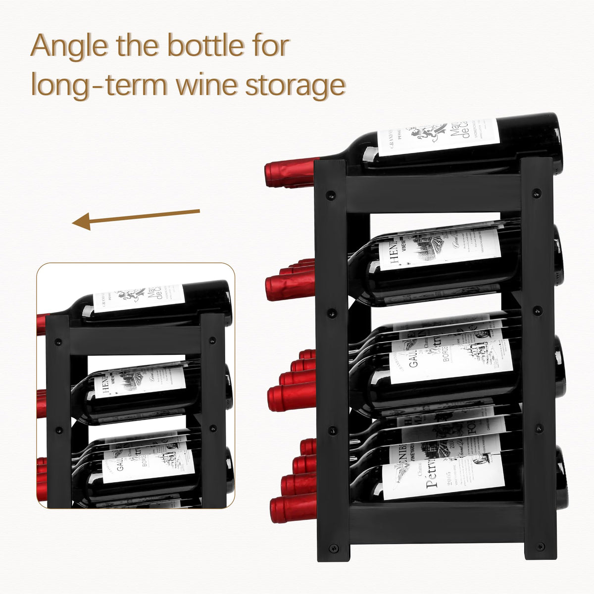 VASMIA gift-ready wine rack with practical design for holidays and celebrations