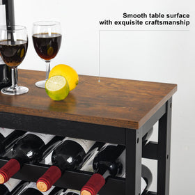 VASMIA rustic brown and black finish adds warm style while protecting your wine