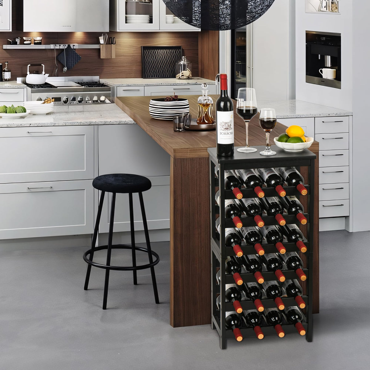 VASMIA wave-bar detail shows bottle stability and cork moisture at a glance.
