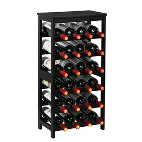 VASMIA 6-tier freestanding wine rack displays bottles for easy access.