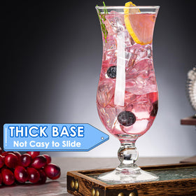 Display of an 8-pack VasoArte hurricane glasses set