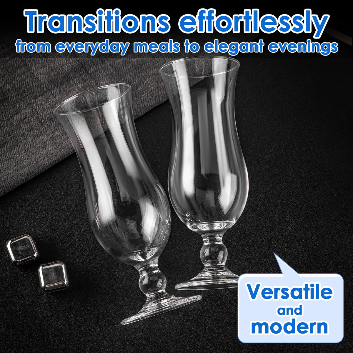 Durable clear VasoArte hurricane glass designed for everyday use