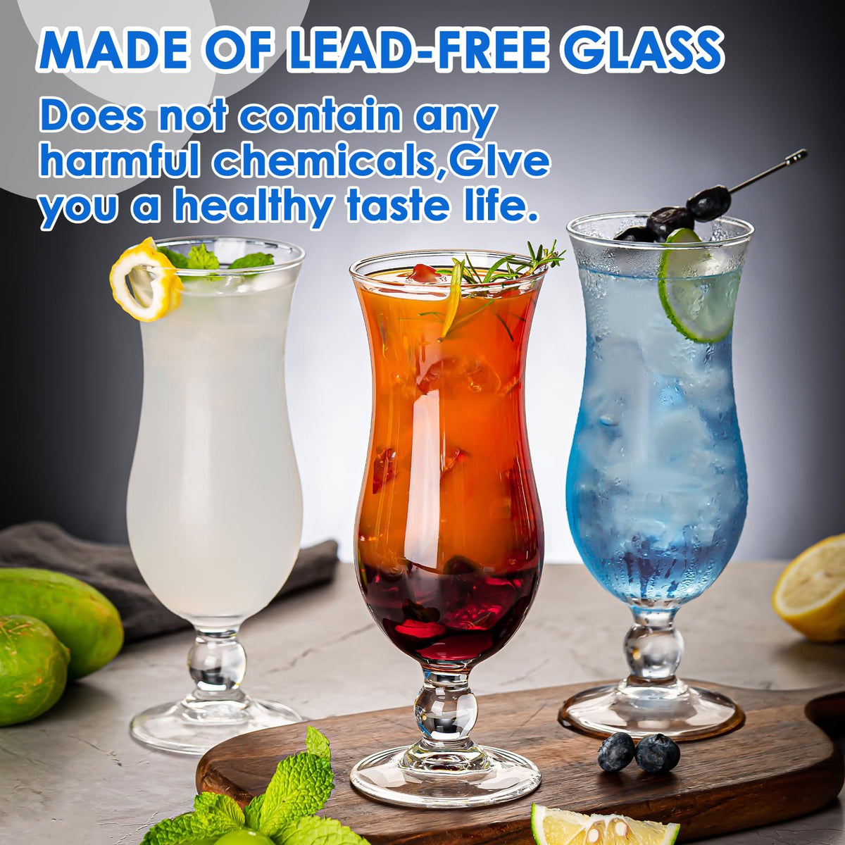 Ergonomic grip on VasoArte hurricane glass for comfortable handling