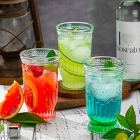 VasoArte recycled-glass highball with green tint for sustainability