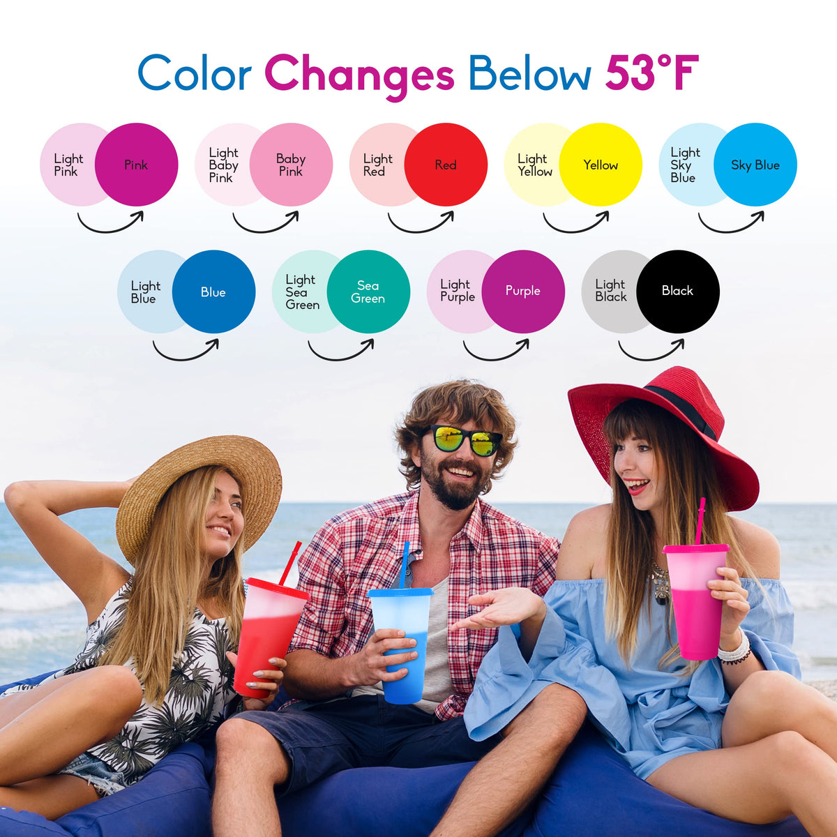 VASOLERIA BPA-free durable plastic cups ensure lightweight daily use and outdoor refreshment.