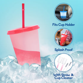 VASOLERIA kid-friendly cups provide firm grip and reduce spills for busy kids.