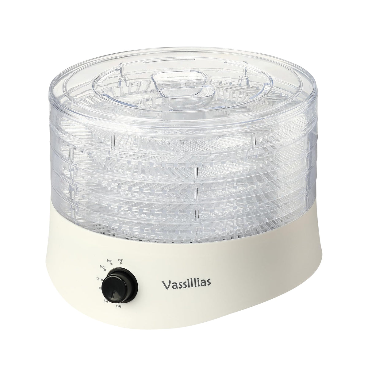 Vassillias small dehydrator top view on compact countertop setup for even drying