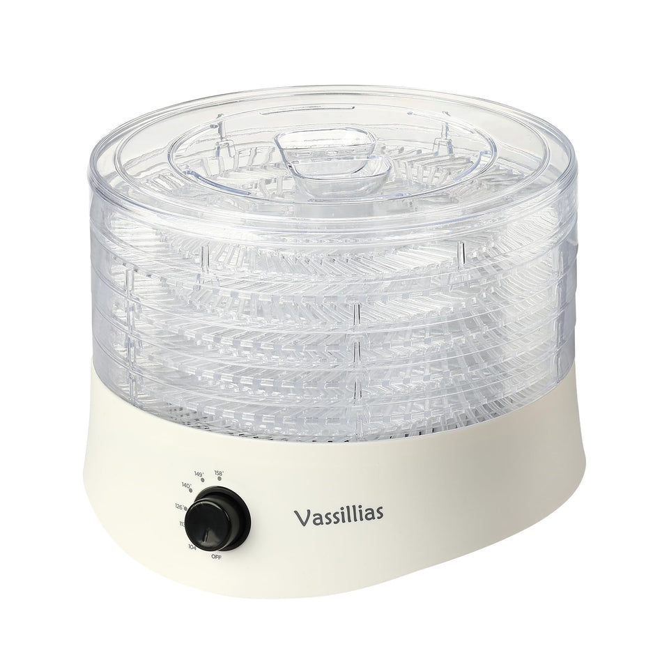 Vassillias small dehydrator top view on compact countertop setup for even drying