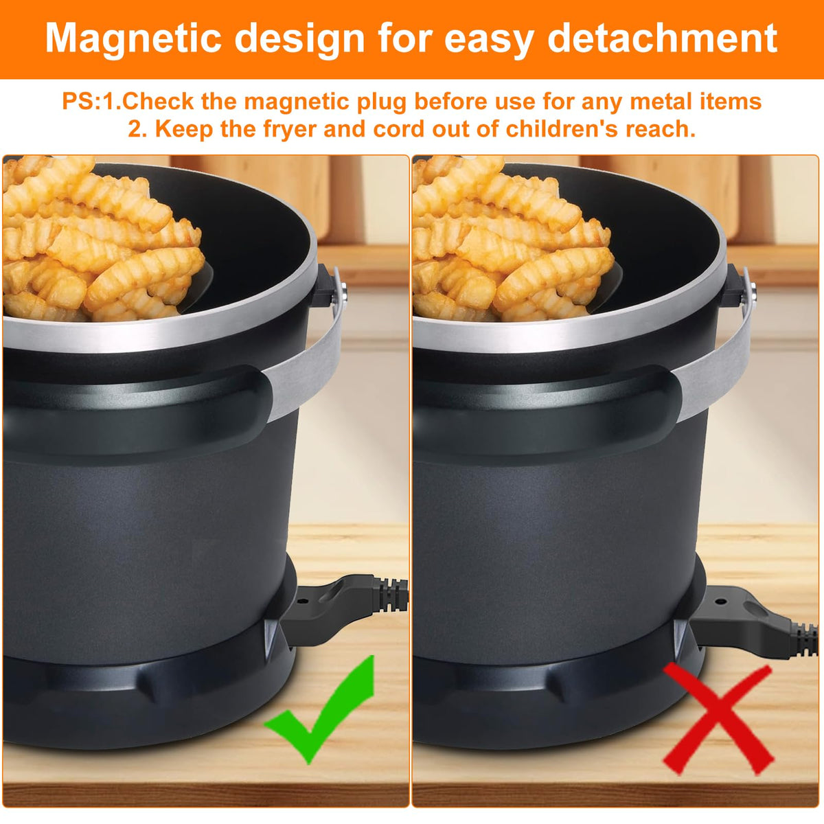 VASTHOME Pukomc deep fryer cord suitable for MM25CY models