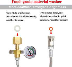 VaVoger CGA320-compatible connection illustrates universal compatibility with popular soda machines.