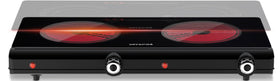 Vayepro infrared double burner cooktop front view showing compact design for small kitchens