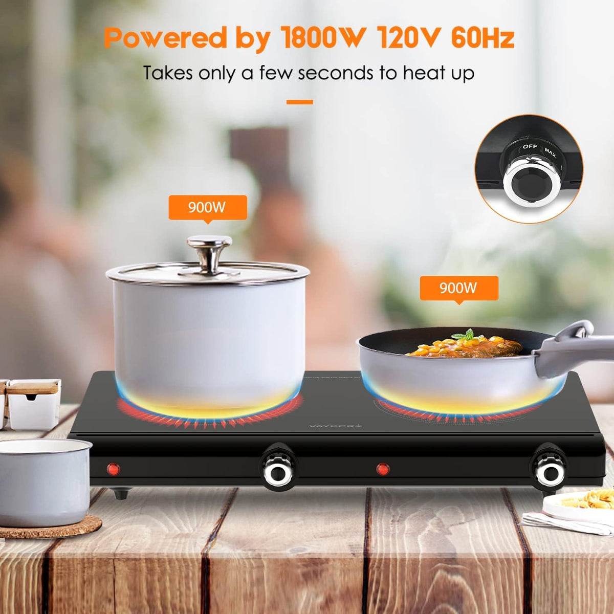 Vayepro rapid heating technology illustration for quick preheating
