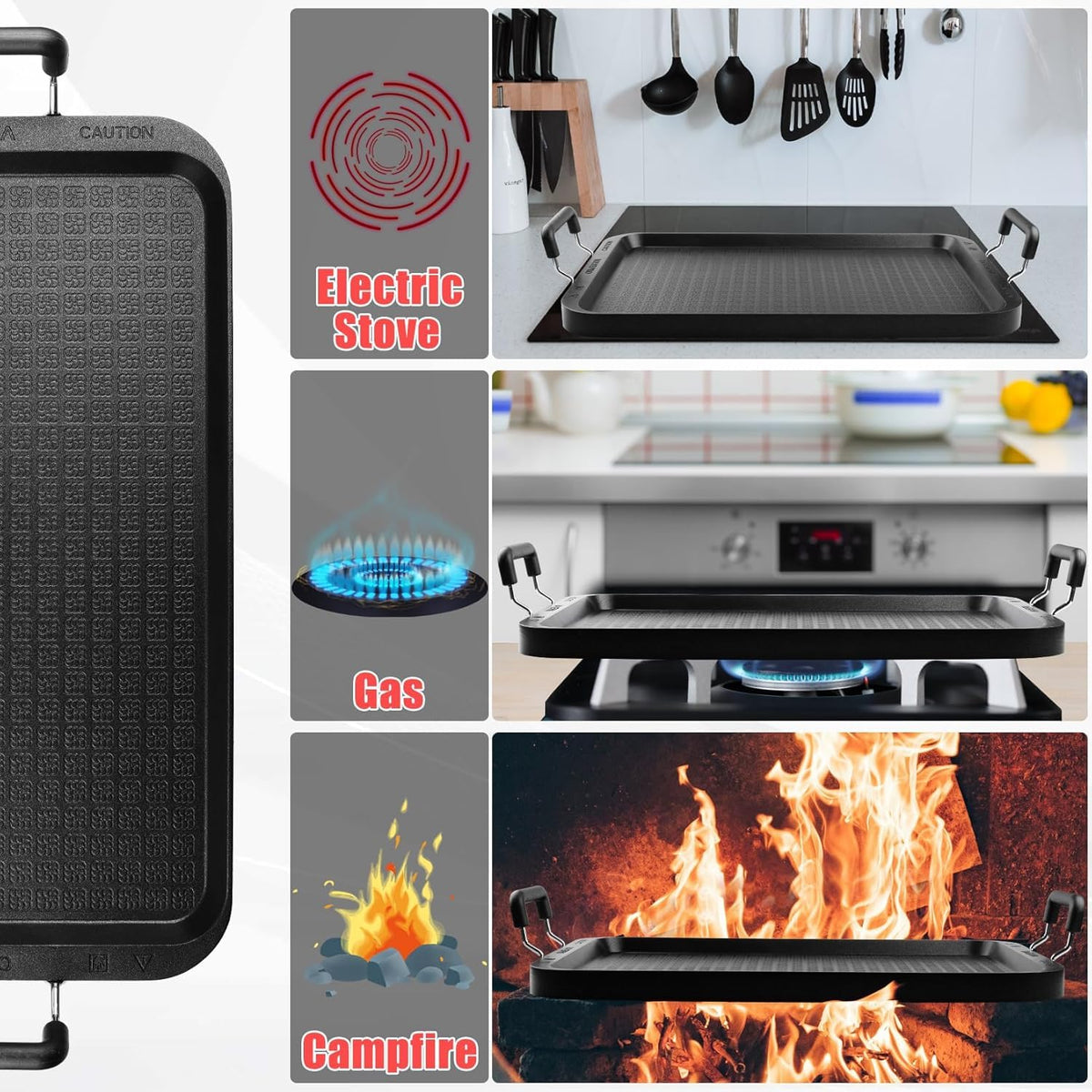 Vayepro griddle used to cook pancakes with crisp exterior and tender interior.