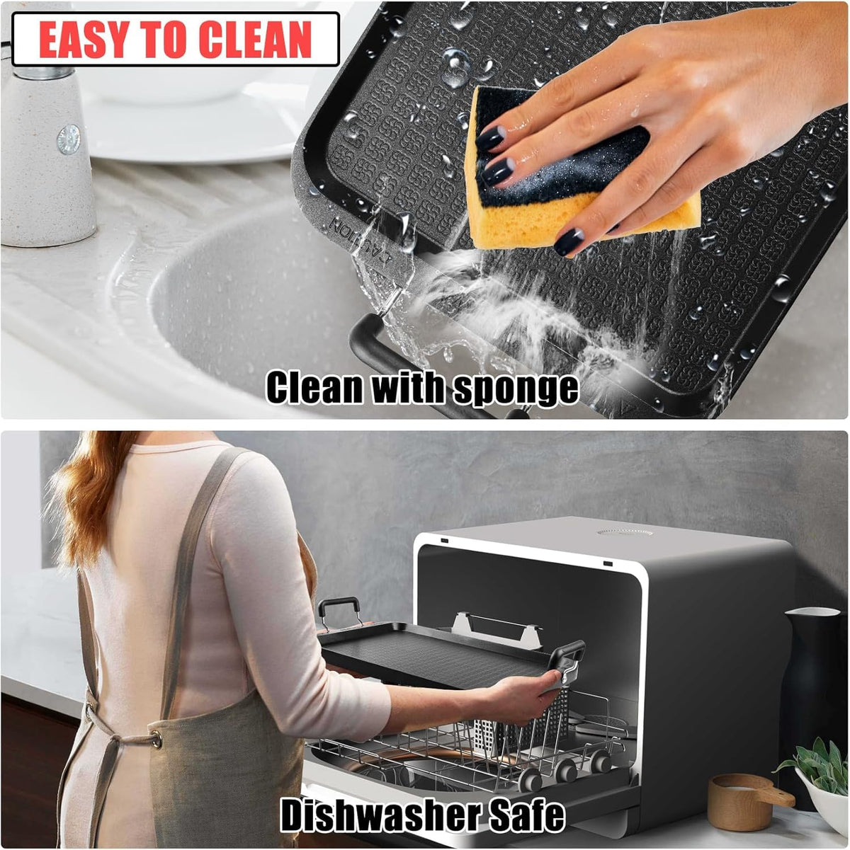 Vayepro PTFE/PFOA-free ceramic surface ensures safe cooking.
