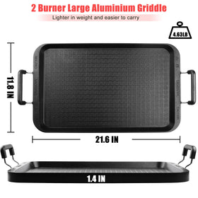 Vayepro 22-inch griddle with side handles for easy transport