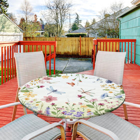 VBDFD wipeable table cover suitable for patios and kitchens.