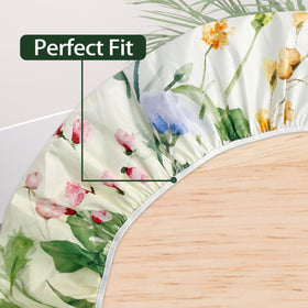 VBDFD floral round table cover adds spring vibes to meals.