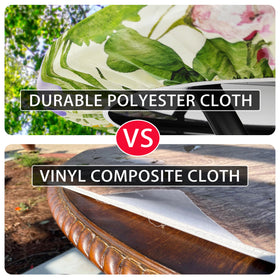 VBDFD elastic-fit tablecloth protects against scratches and stains.