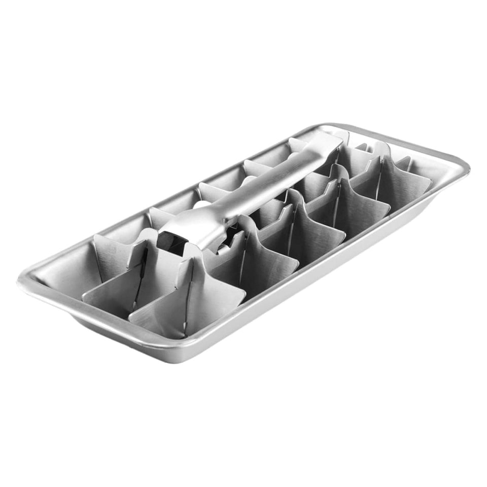 VBQFDPH metal ice cube tray with 18-slot design for easy release