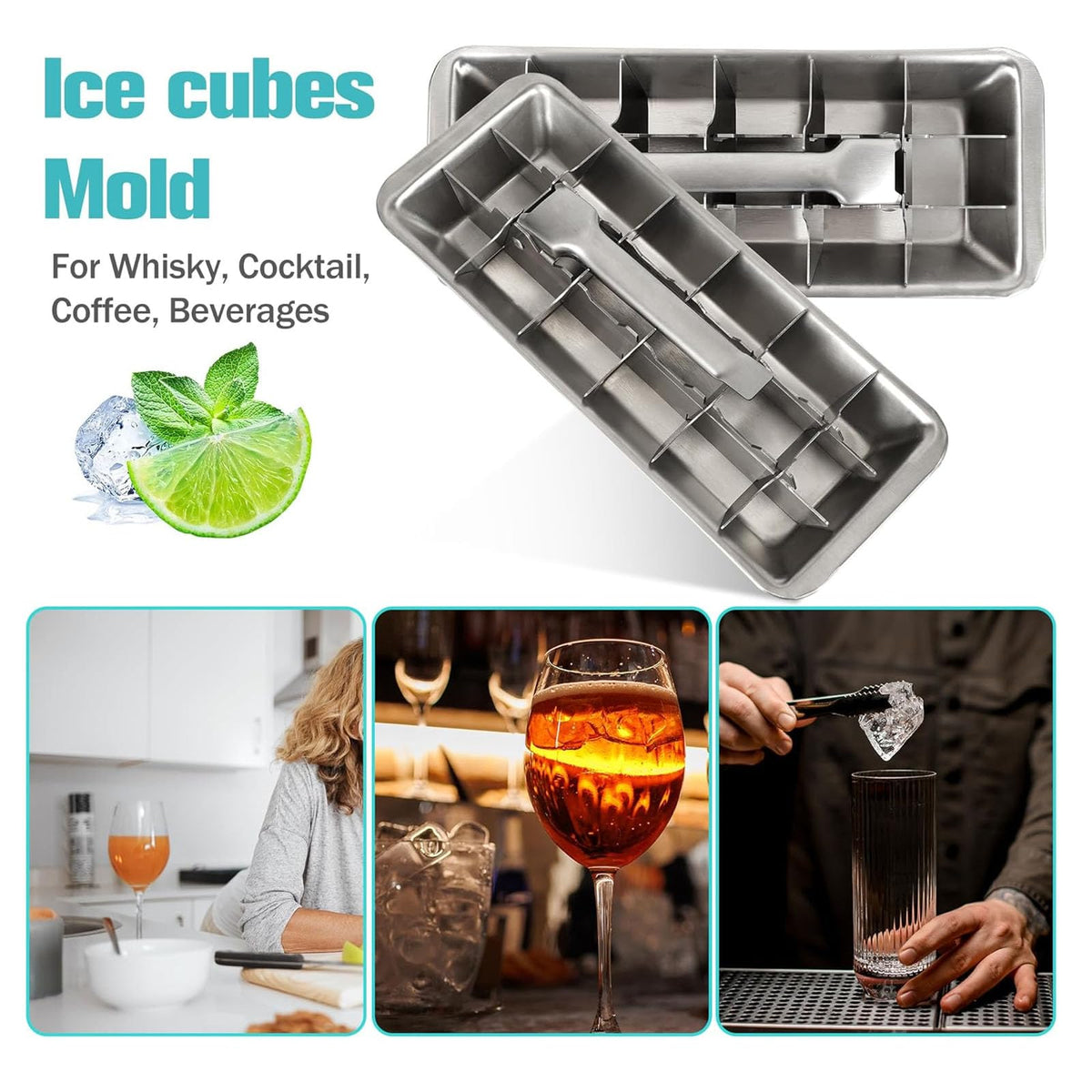VBQFDPH rust-resistant stainless steel tray for durable ice making