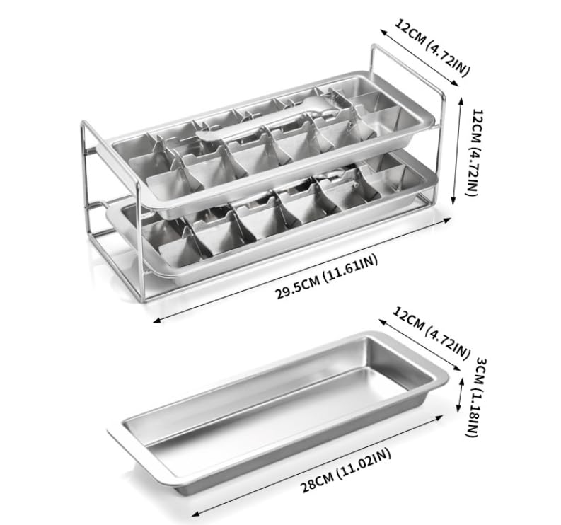 VBQFDPH stainless steel tray keeps ice fresh, reducing dust and odors