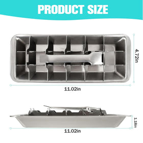 VBQFDPH stainless steel ice tray with lever release for effortless removal