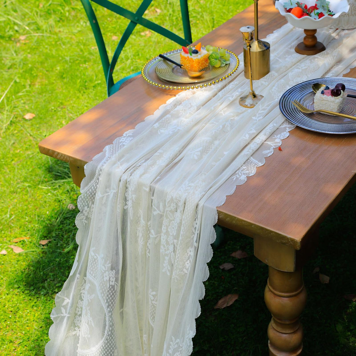 VCTOPS lace runner enhances boho farmhouse table decor at home