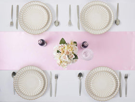VCUSUELER 12x108 inches table runner on banquet table for polished setup.