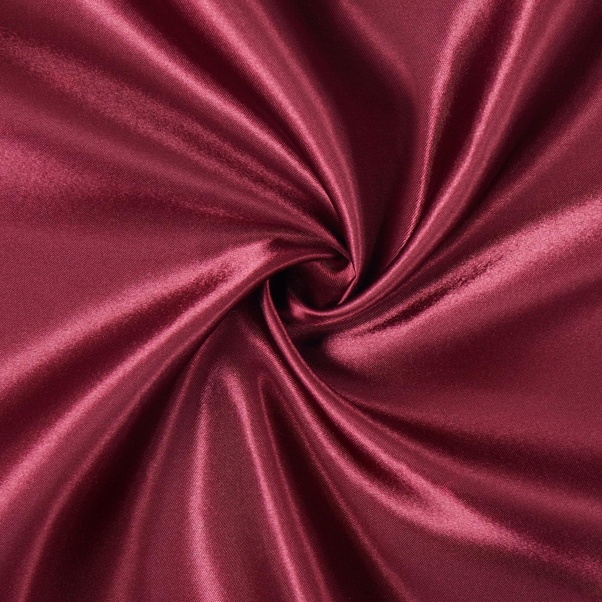 VCUSUELER burgundy satin runner neatly folded for easy storage in event kits