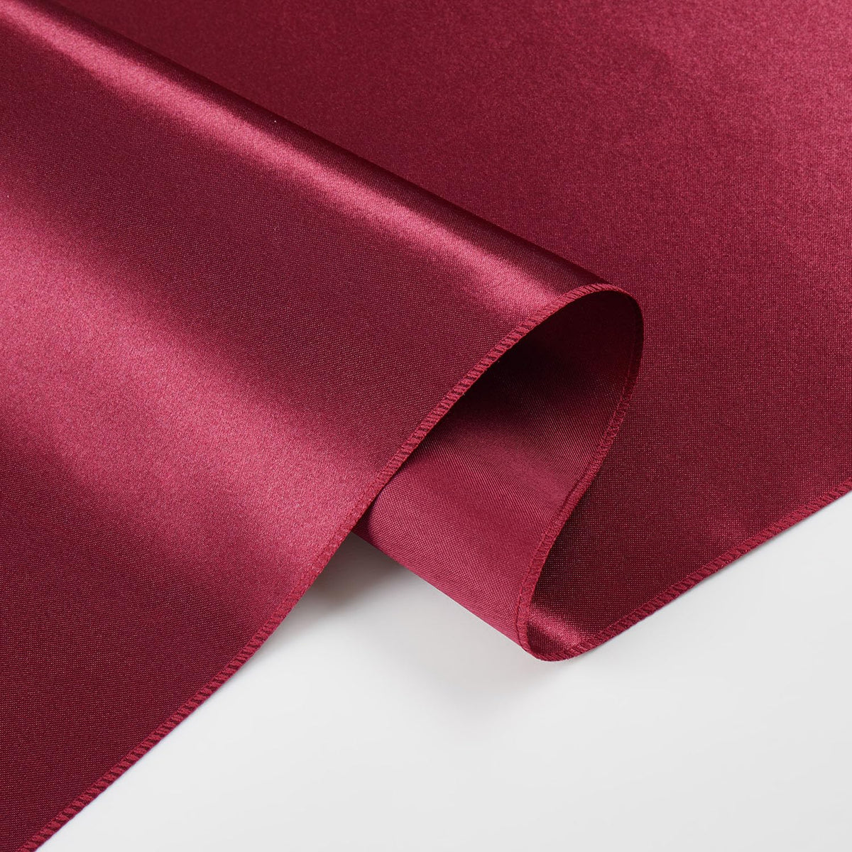 VCUSUELER Burgundy satin runner on chairs as chic seat accent for tables