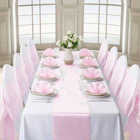 VCUSUELER satin table runner closeup texture shows smooth, durable fabric.