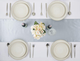 VCUSUELER generous 12x108 inch set fits 8-16 guest tables.