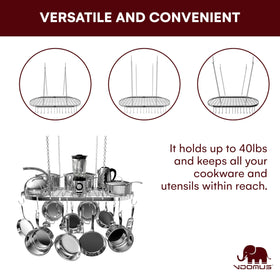 Vdomus heavy-duty iron rack with rust-resistant silver finish