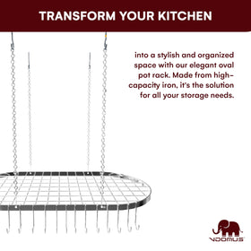 Vdomus kitchen organizer for pots, pans, and utensils within easy reach
