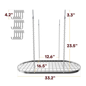 Vdomus stylish ceiling mount rack adds durable kitchen storage